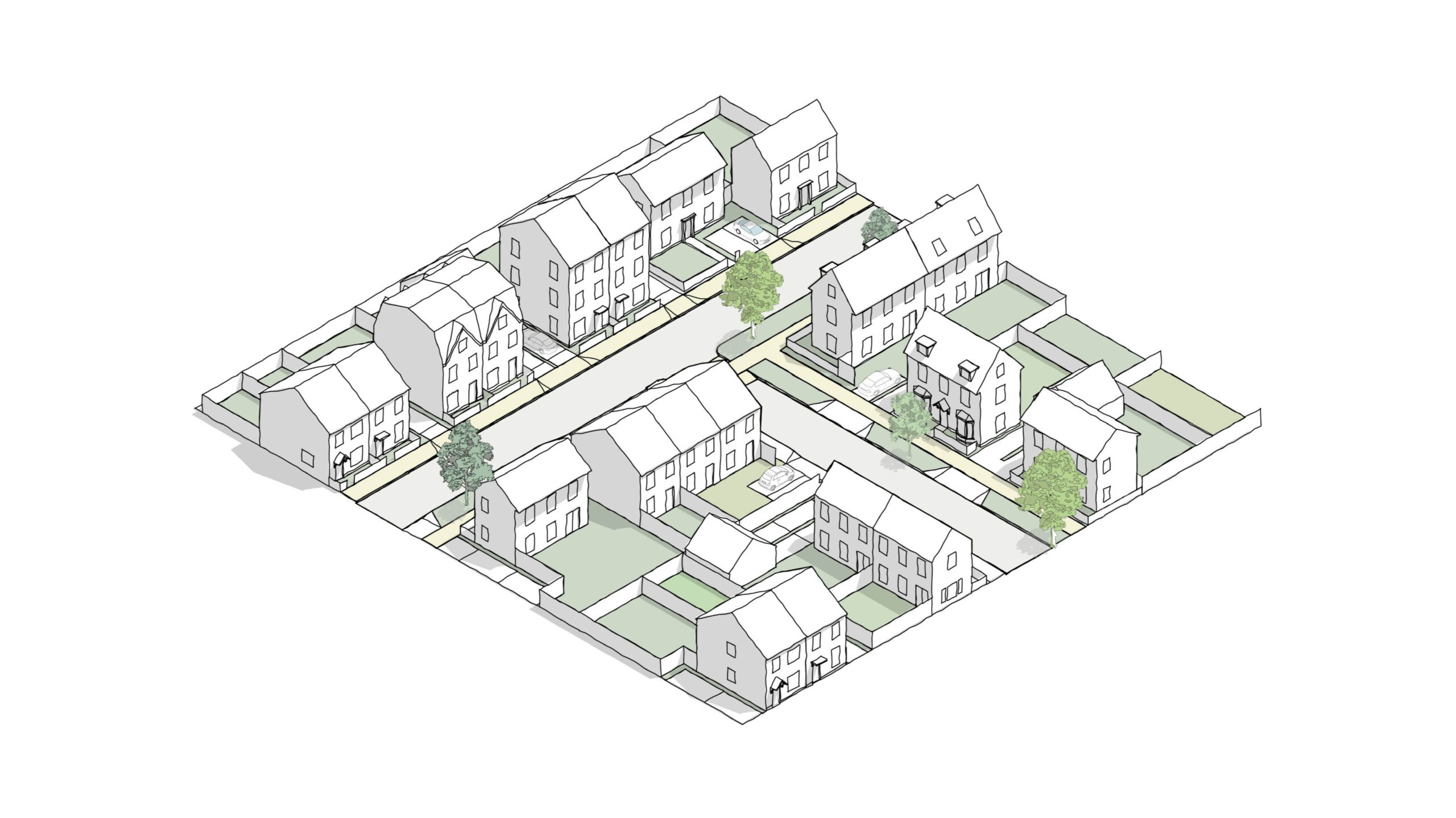 Typical 'Suburban' Area Type block.