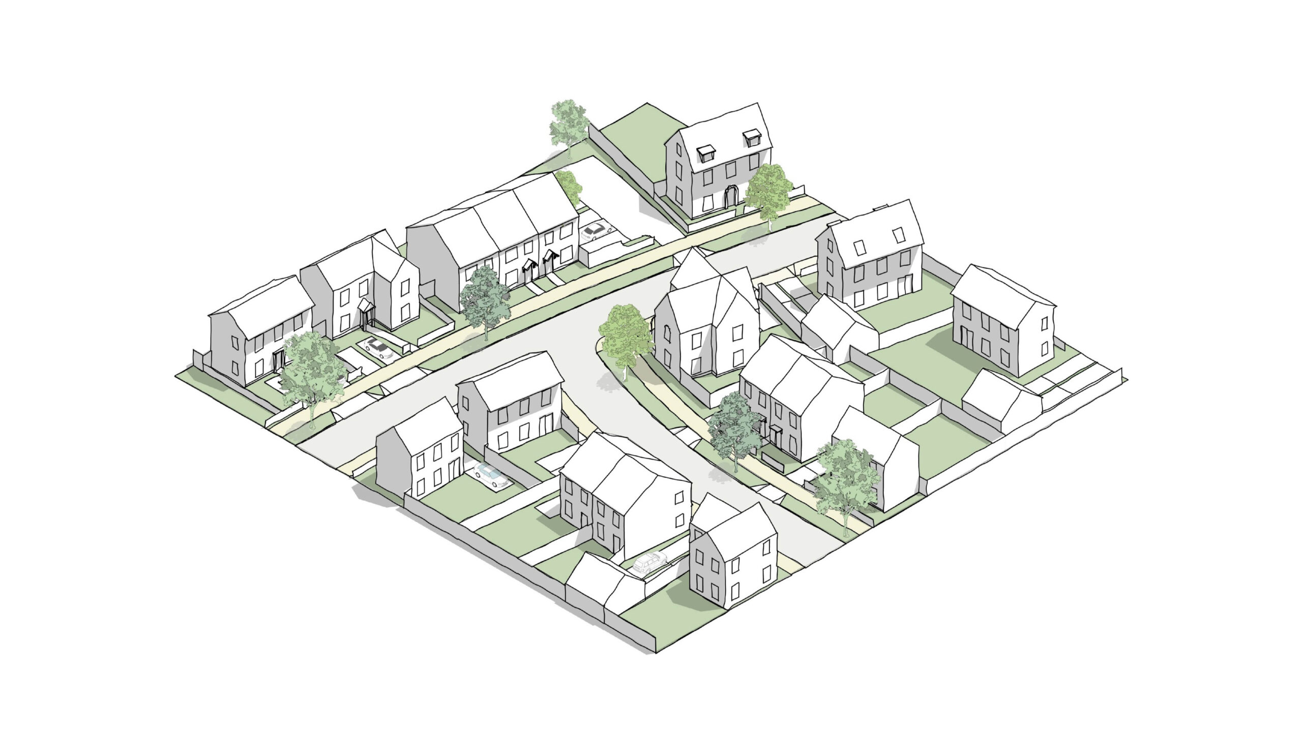 Typical 'Village' Area Type block.