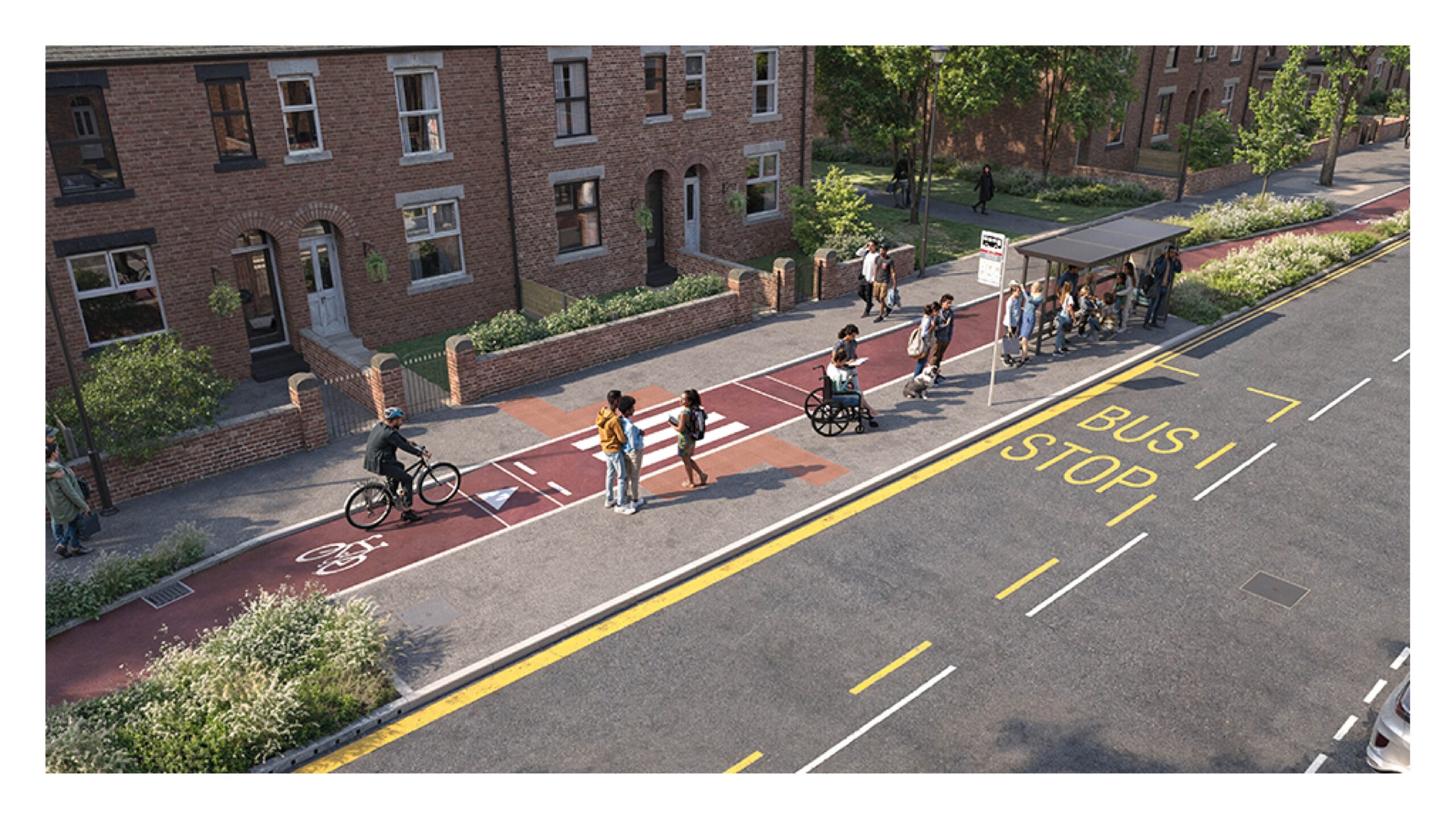 Example of a bus stop bypass (Department for Transport)