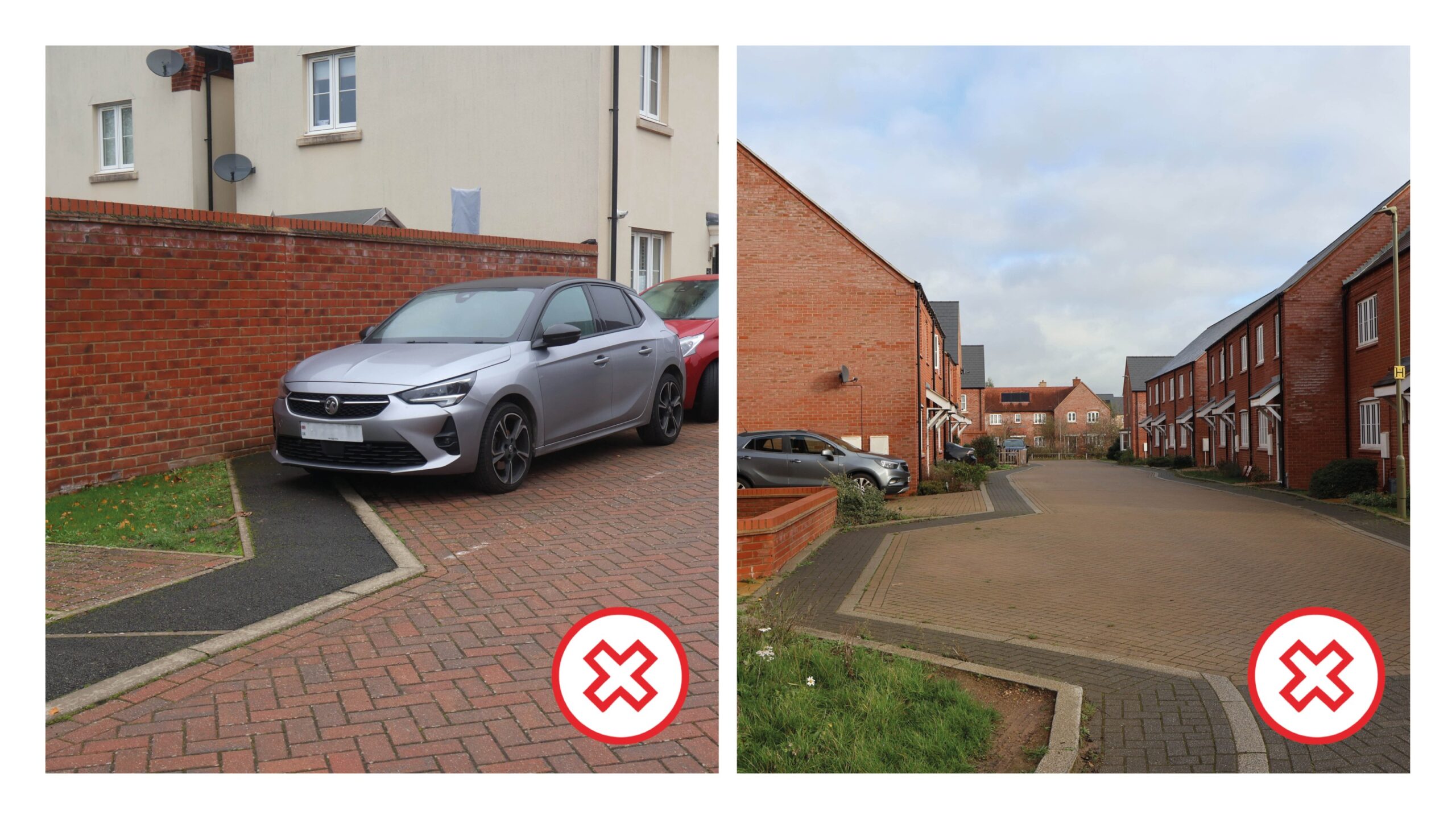Examples of poorly designed service margins that could be confused for pavements