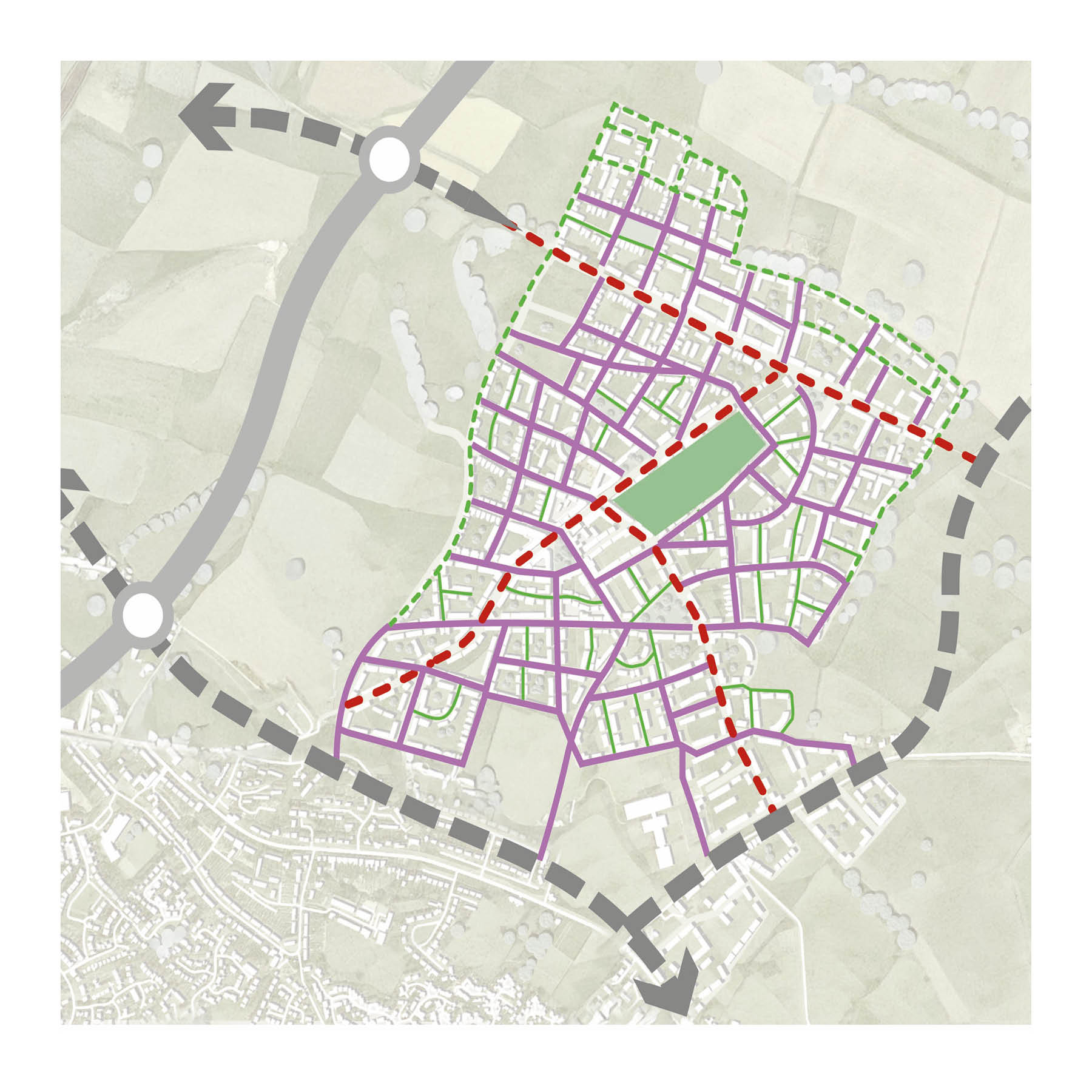 The Better Street typologies for a hierarchy of streets - from Principal main routes down to traffic free Edge Lanes and Mews.