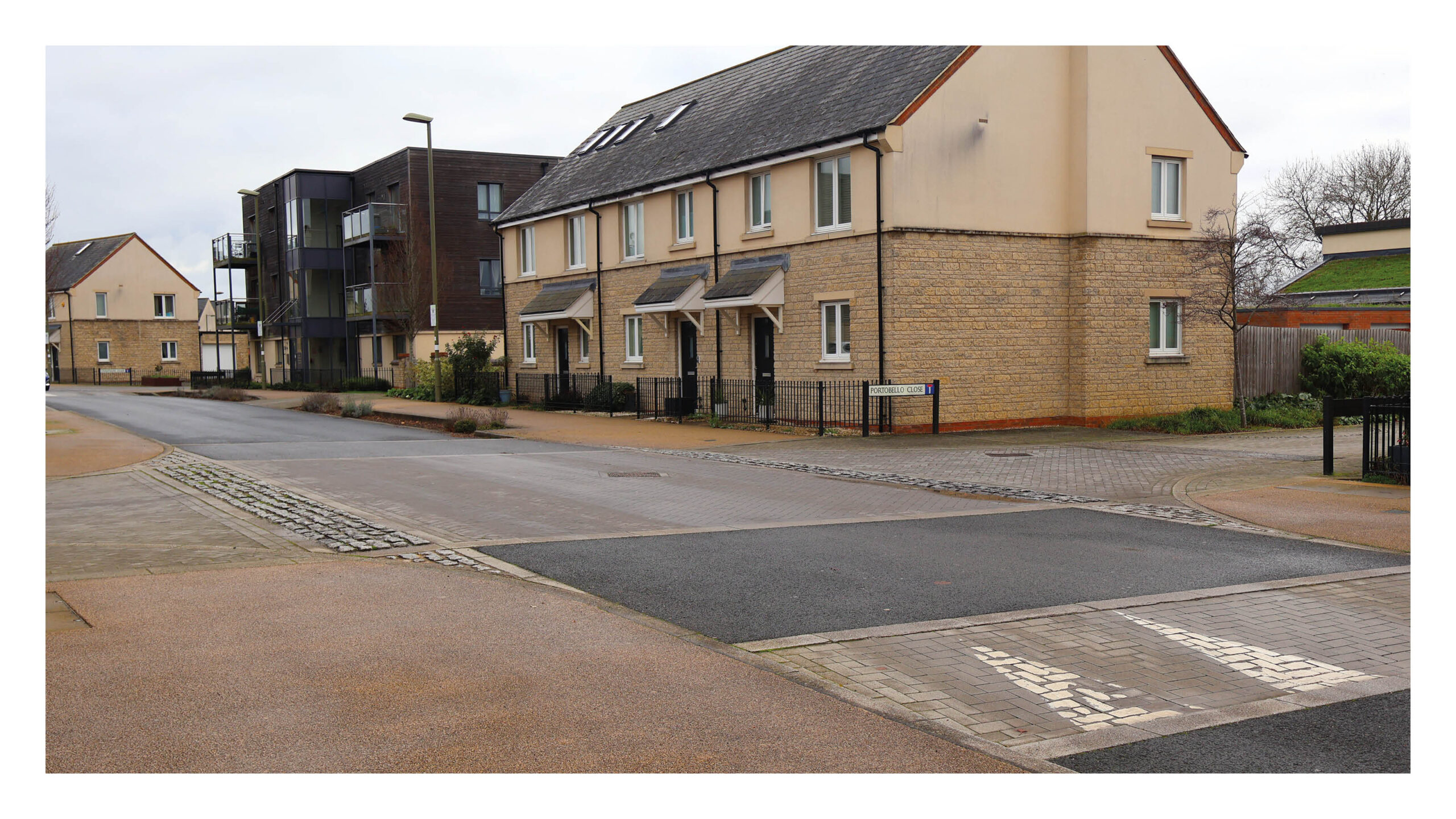 Example of a raised table junction in Elmsbrook Eco Village, Bicester