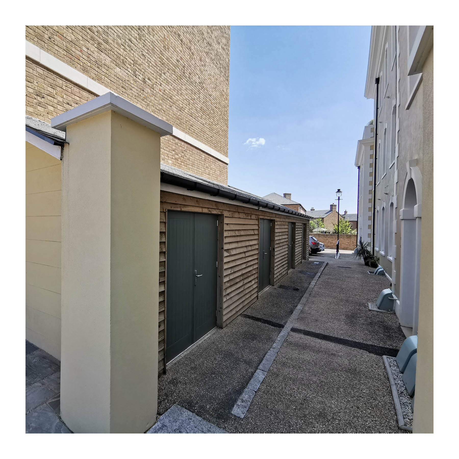 A well-designed bin store in Poundbury