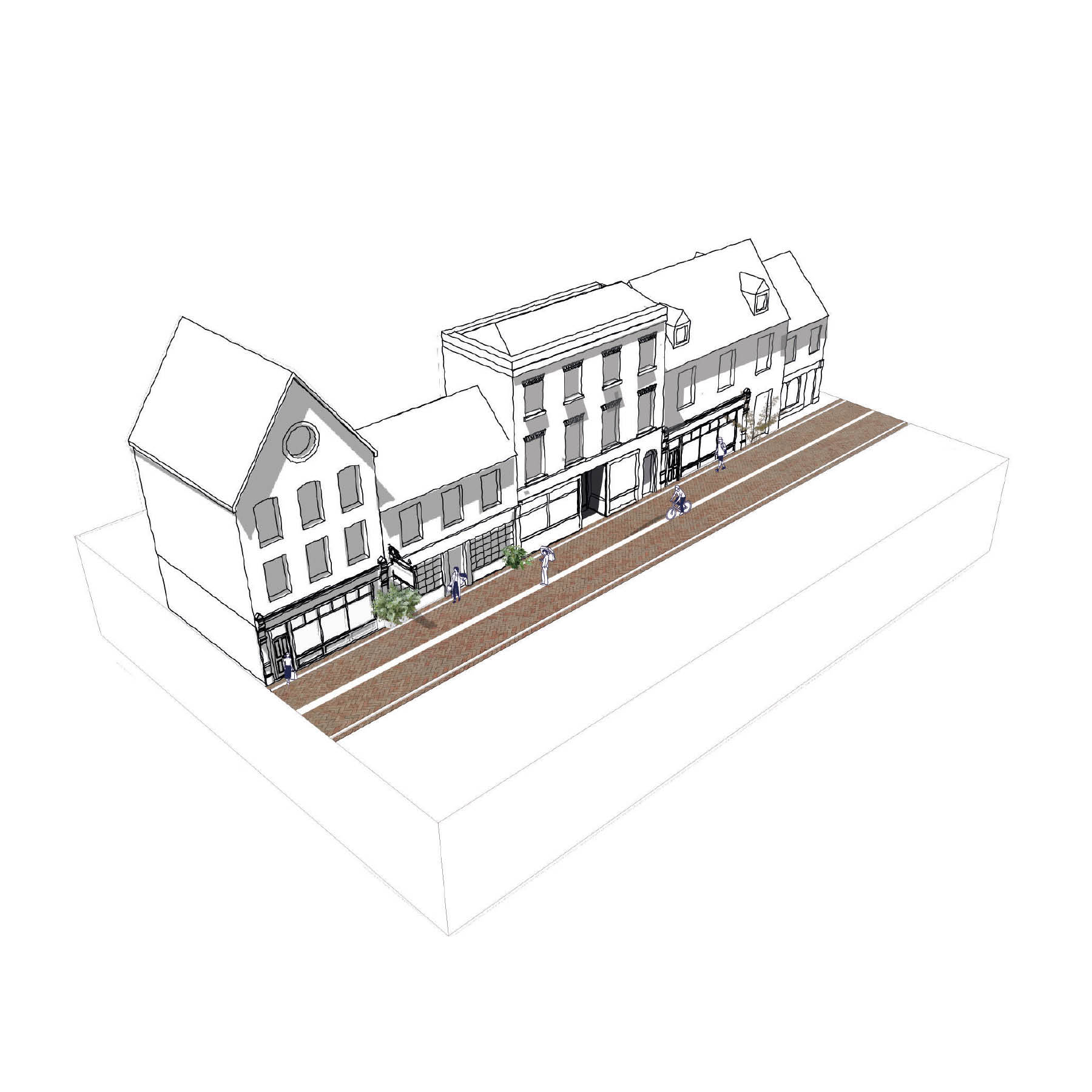 Town Mews with vehicle access - Visualisation