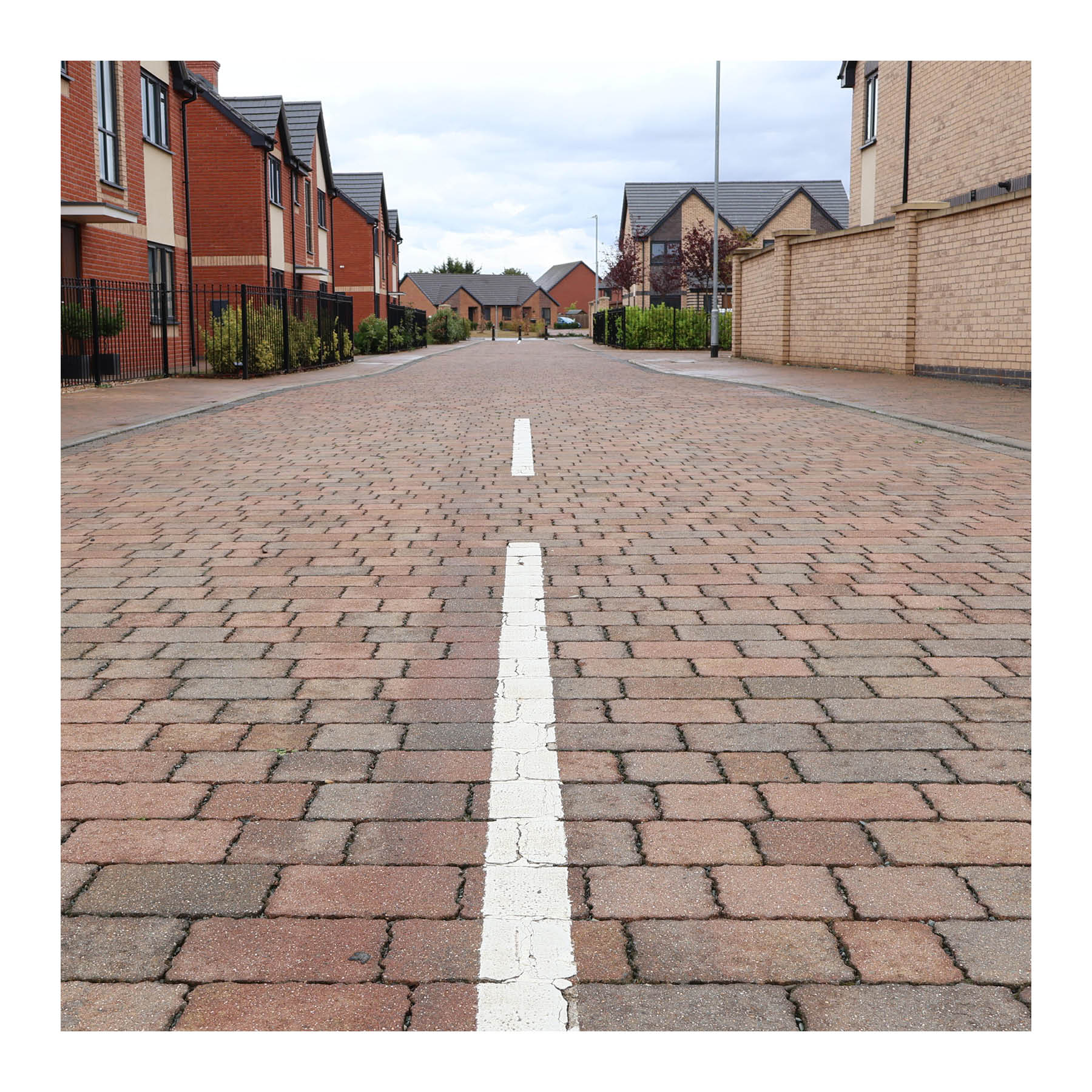 Examples of permeable block paving. Sandringham Way, Sleaford