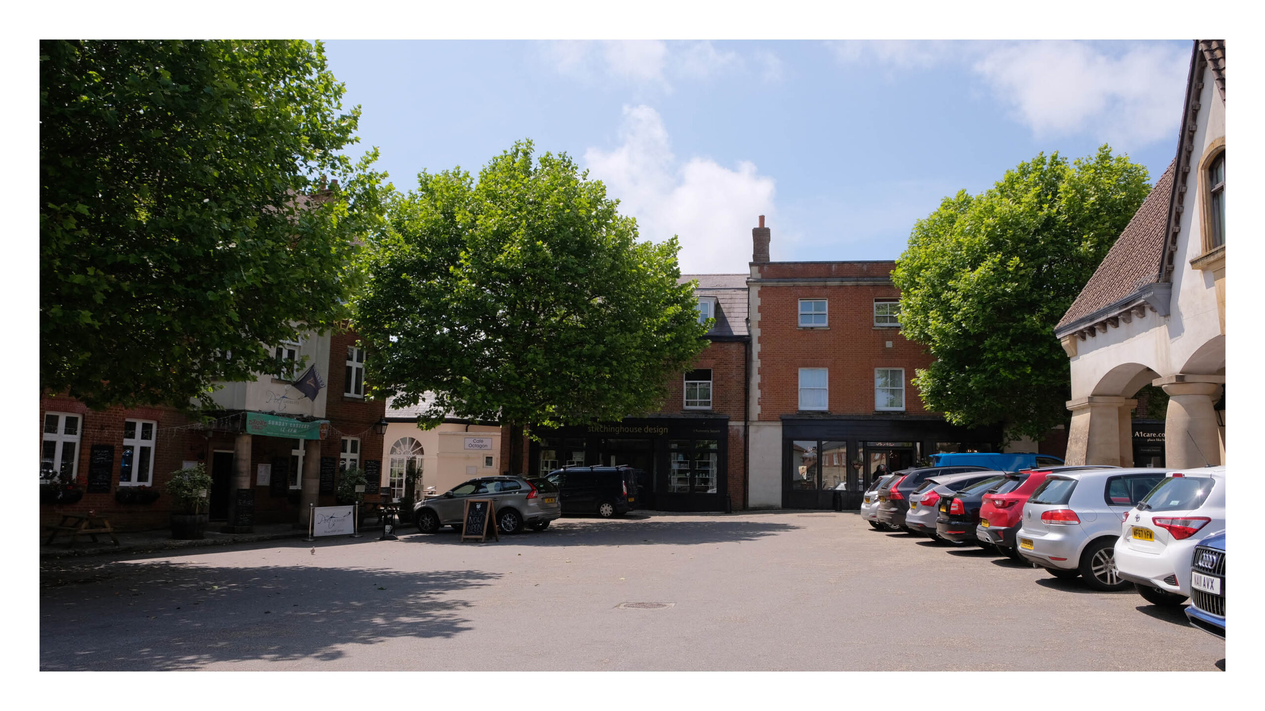Pummery Square, Poundbury. This would benefit from more greenery to break up the parking.