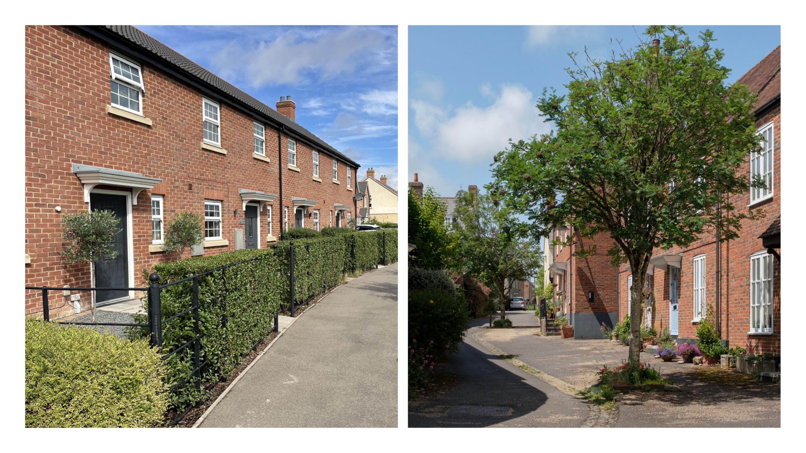 Example of parking free streets (Boston and Poundbury)